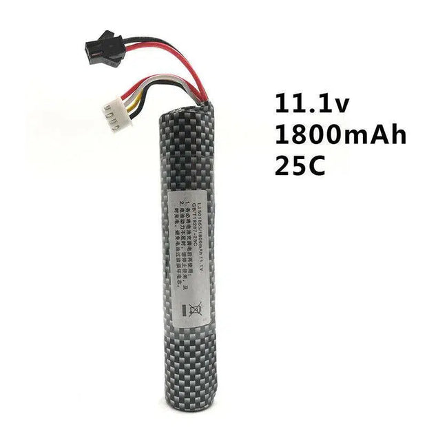 Cylindrical Gel Blaster Lipo Battery SM Plug 7.4/11.1V 25C