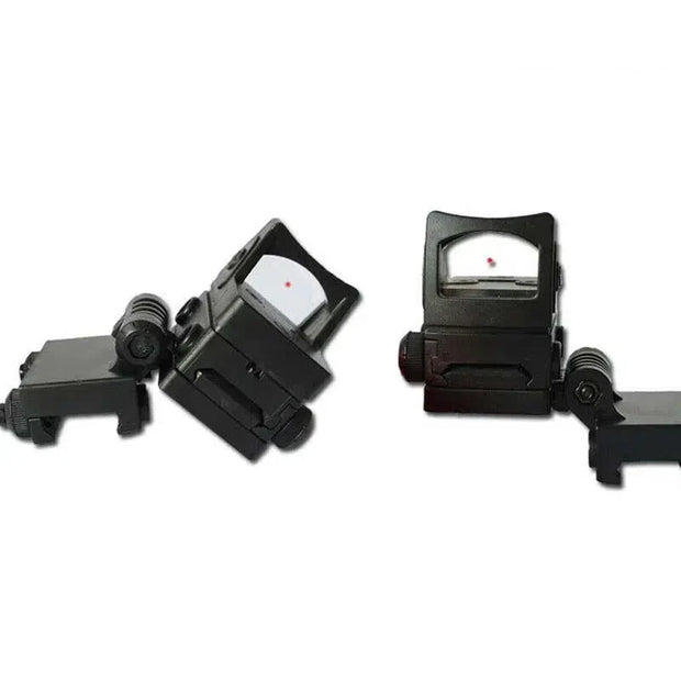 2Pcs Side Aiming Flip Up Plastic Mini Red Dot Sight