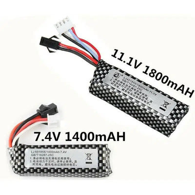 7.4V 11.1V SM-Plug Lipo Battery for Most Gel Blasters