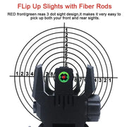 MGP CQB Armor Gen2 Flip Up Sights With Fiber Rods