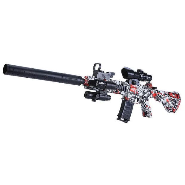 M416 Graffiti Gel Ball Blaster Water Beads Shooter w/ Multiplue Skins