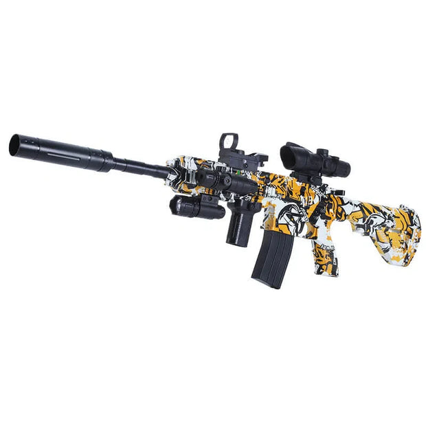 M416 Graffiti Gel Ball Blaster Water Beads Shooter w/ Multiplue Skins